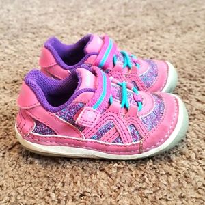 2/$15 Baby girl's pink and purple Stride Rite sneakers in size 5.5 Wide